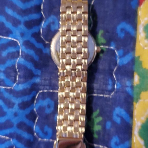 Tavan Wicker Woven Look Gold Tone Women's Watch‎ Diamond Numerals 3766-191 - Picture 4 of 8